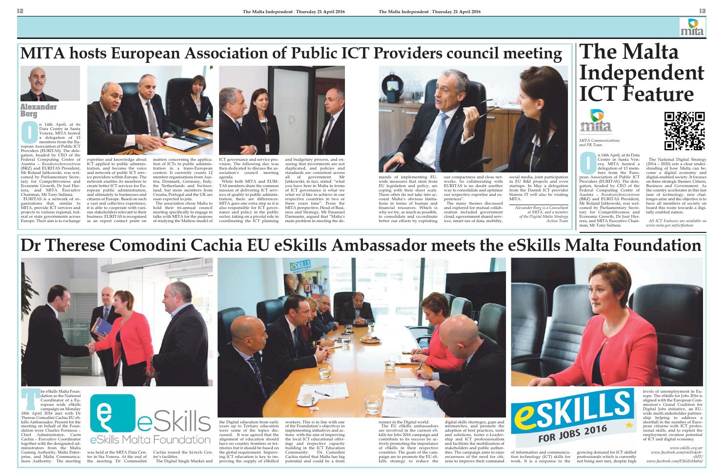 The Malta Independent MITA Feature 21st April 2016 by MITA Issuu