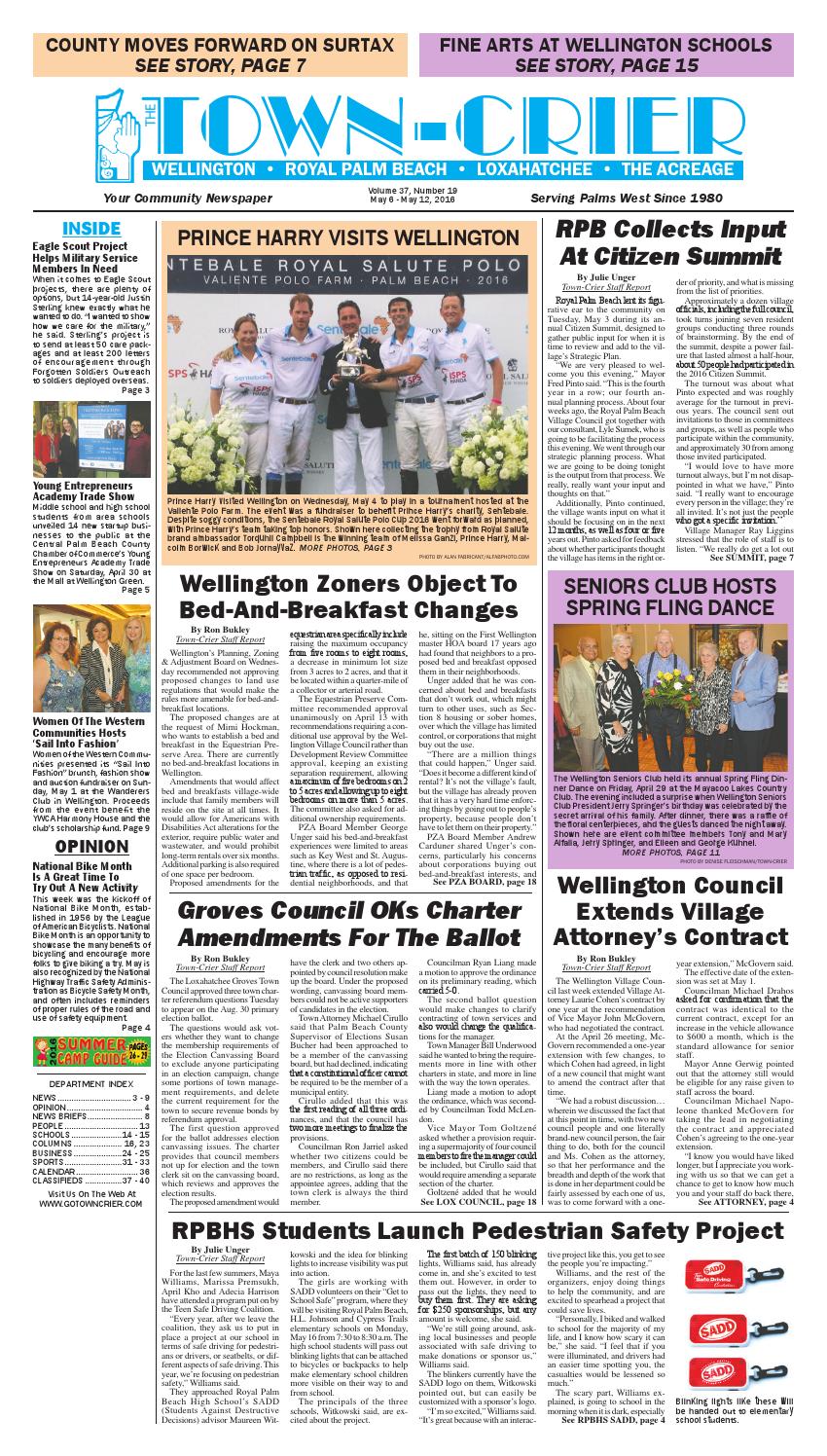 TownCrier Newspaper May 6, 2016 by Wellington The Magazine LLC Issuu
