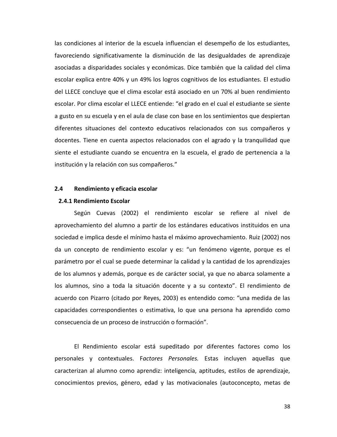 La incidencia de la violencia escolar en el rendimiento académico en ...