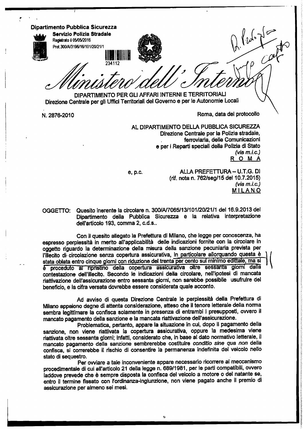 Interpretazione articolo 193 comma 2 Codice della Strada by Gli sfogliabili di LPD Issuu Interpretazione articolo 193 comma 2 Codice della Strada by Gli sfogliabili di LPD Issuu
