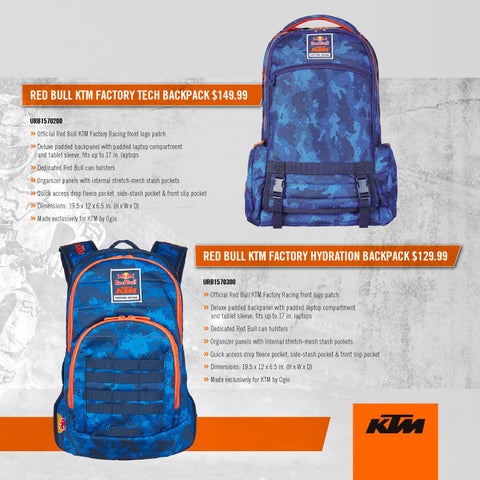 red bull ktm backpack
