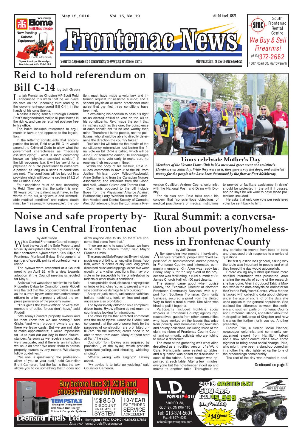 Vol.16 No.19 by Frontenac News Issuu