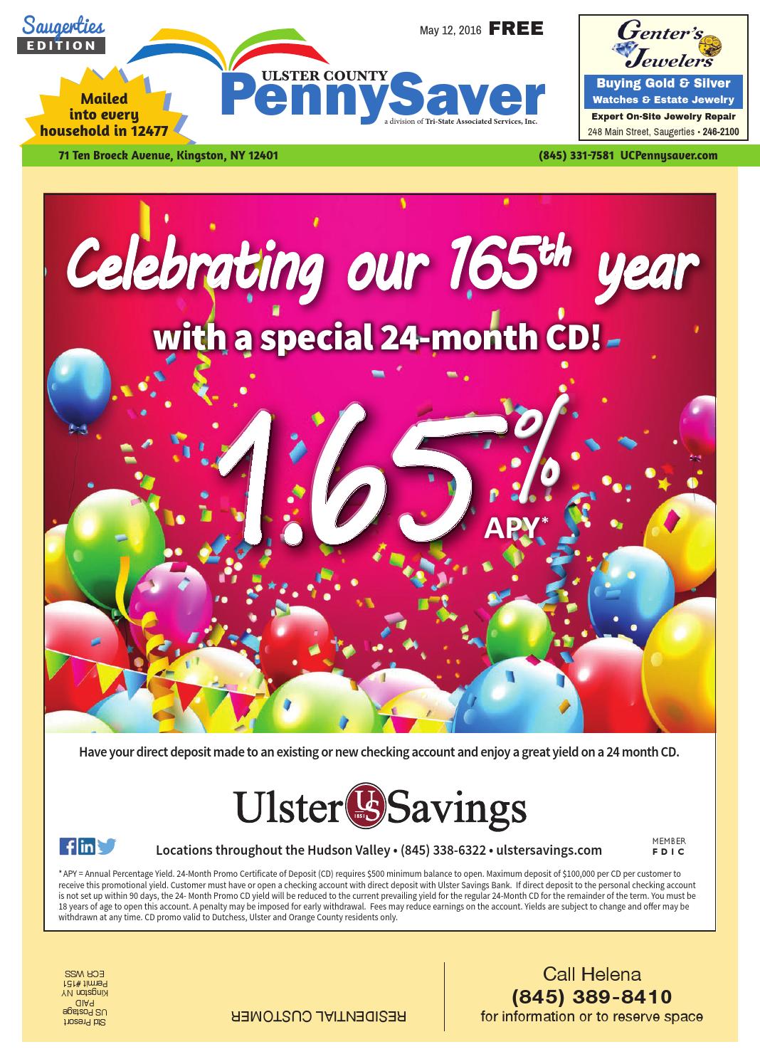 Ulster County PennySaver Saugerties Edition May 12, 2016 by