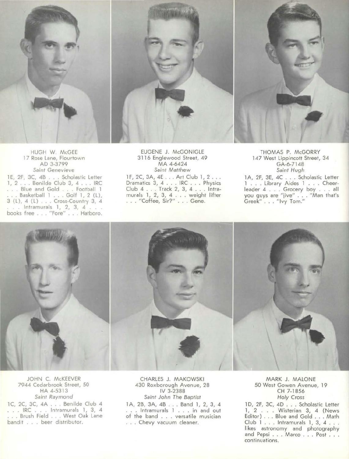 1960 Blue And Gold Yearbook By La Salle College High School Issuu