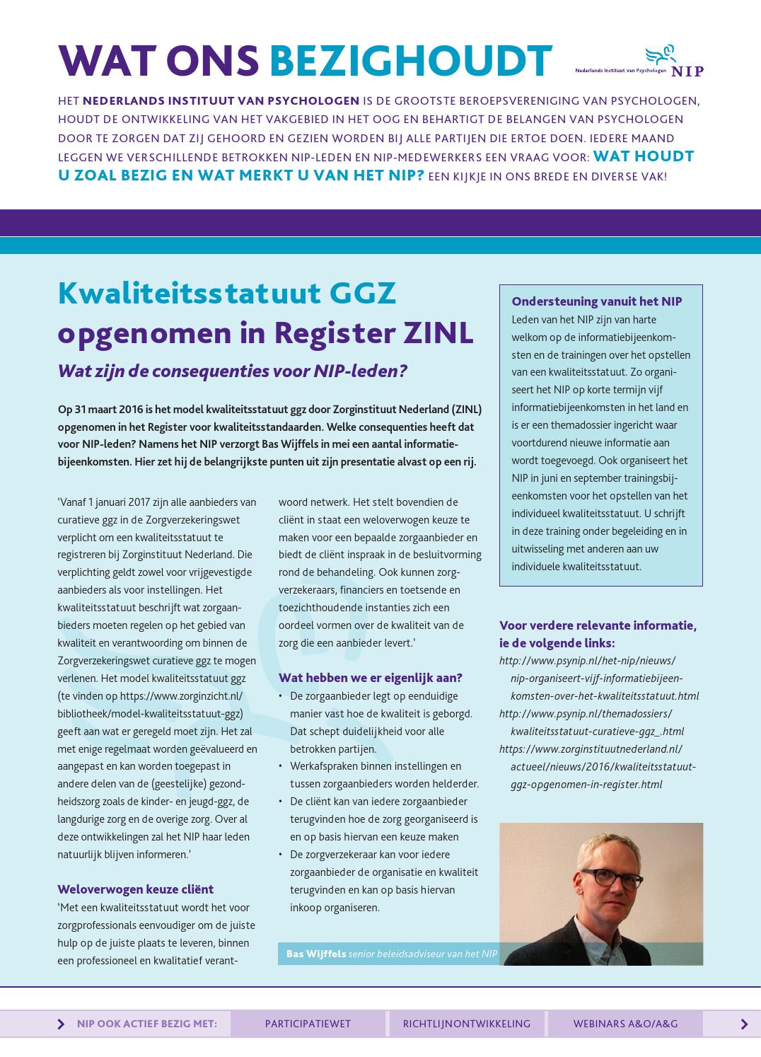 NIPkatern mei 2016 by Nederlands Instituut van Psychologen Issuu