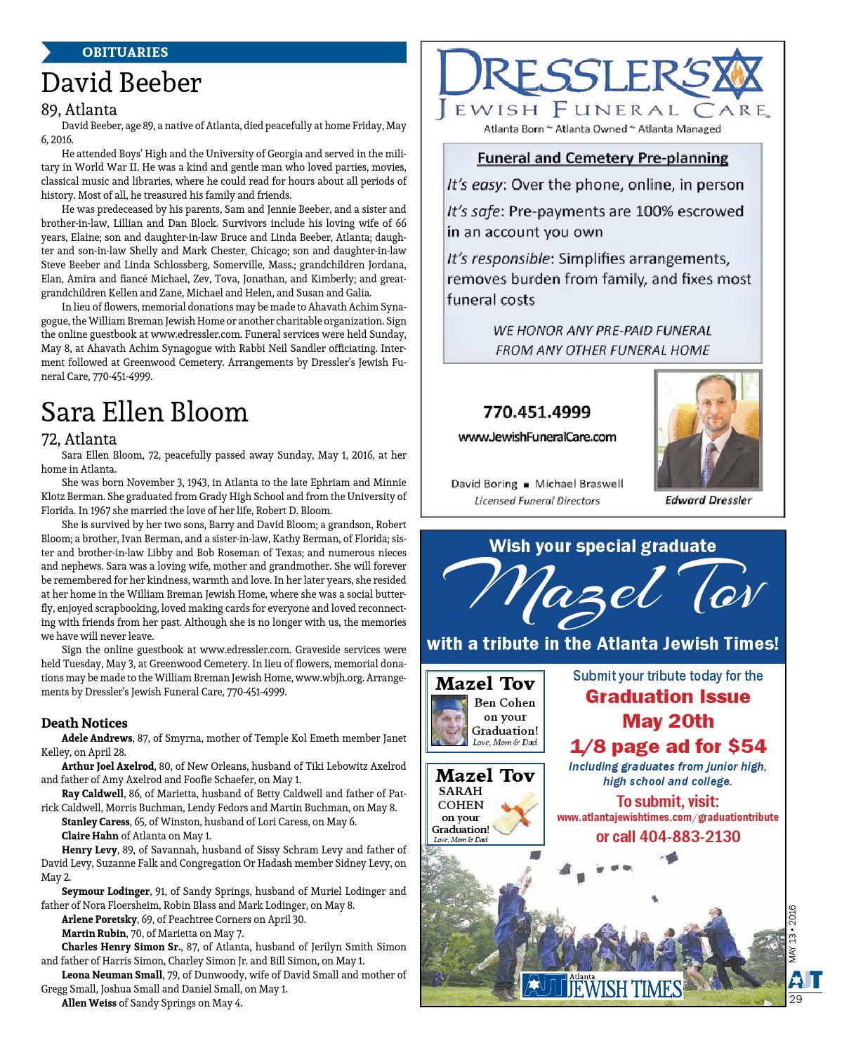 Atlanta Jewish Times, Vol. XCI No