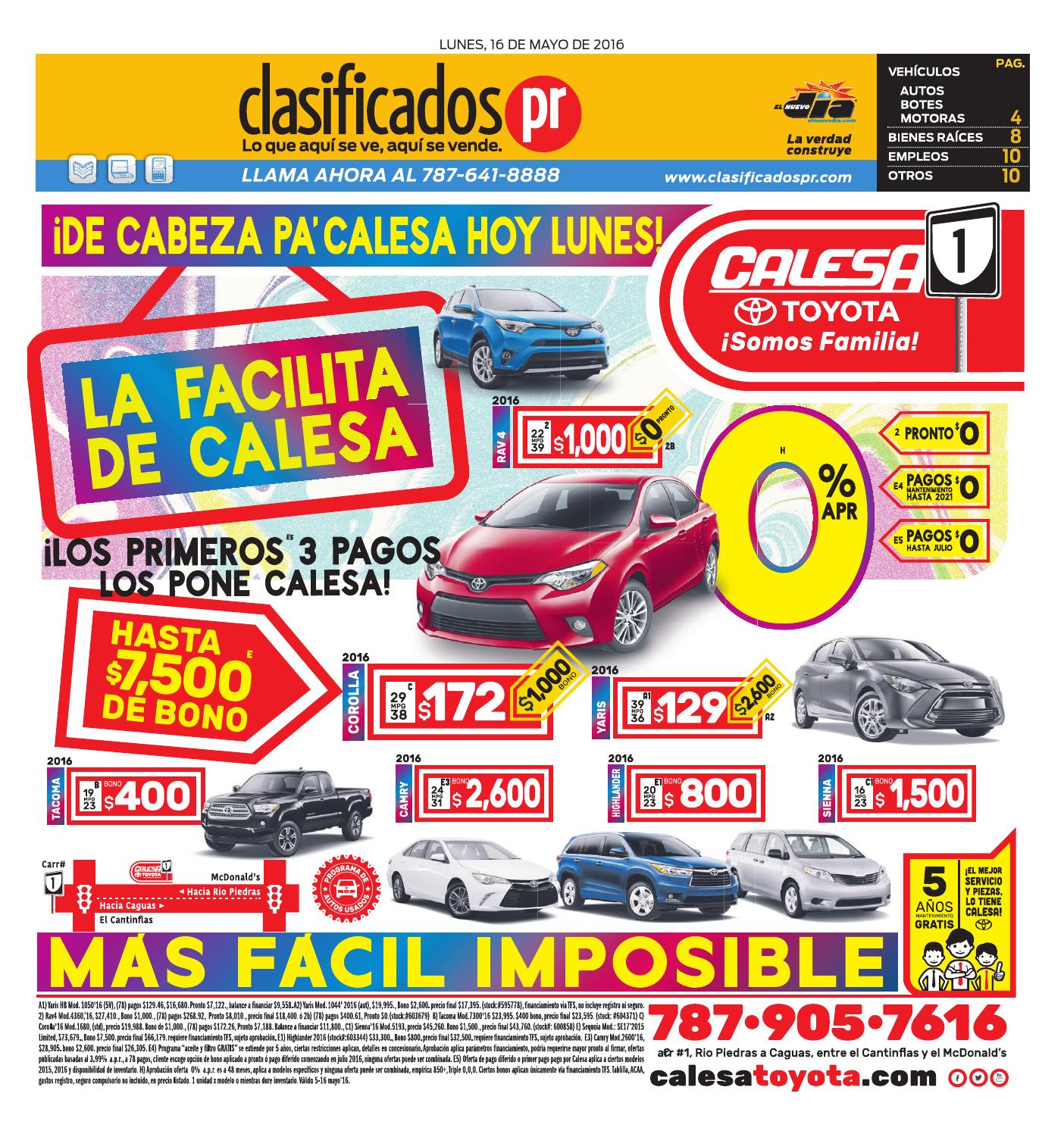 ClasificadosPR 05 16 2016 by Issuu