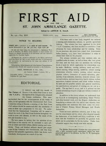 First Aid Journal 1918 - 1920 by Museum of the Order of St John - Issuu