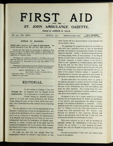 First Aid Journal 1918 - 1920 by Museum of the Order of St John - Issuu