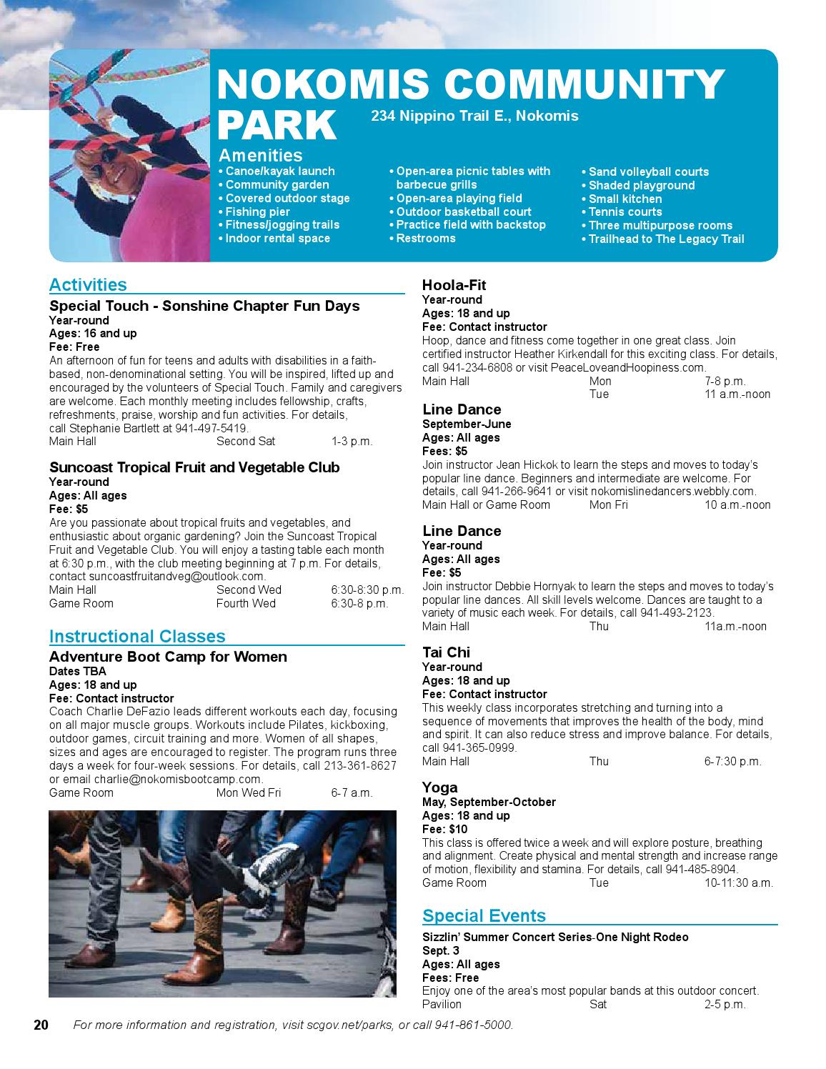 Sarasota Parks, Recreation and Natural Resources Spring and Summer