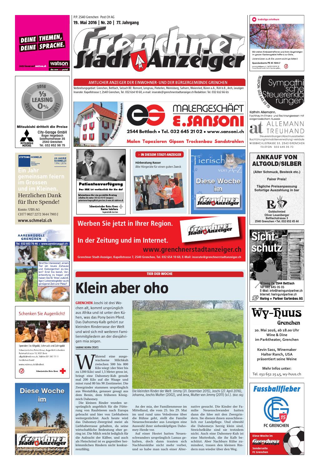 20160519 woz gsaanz by AZAnzeiger Issuu