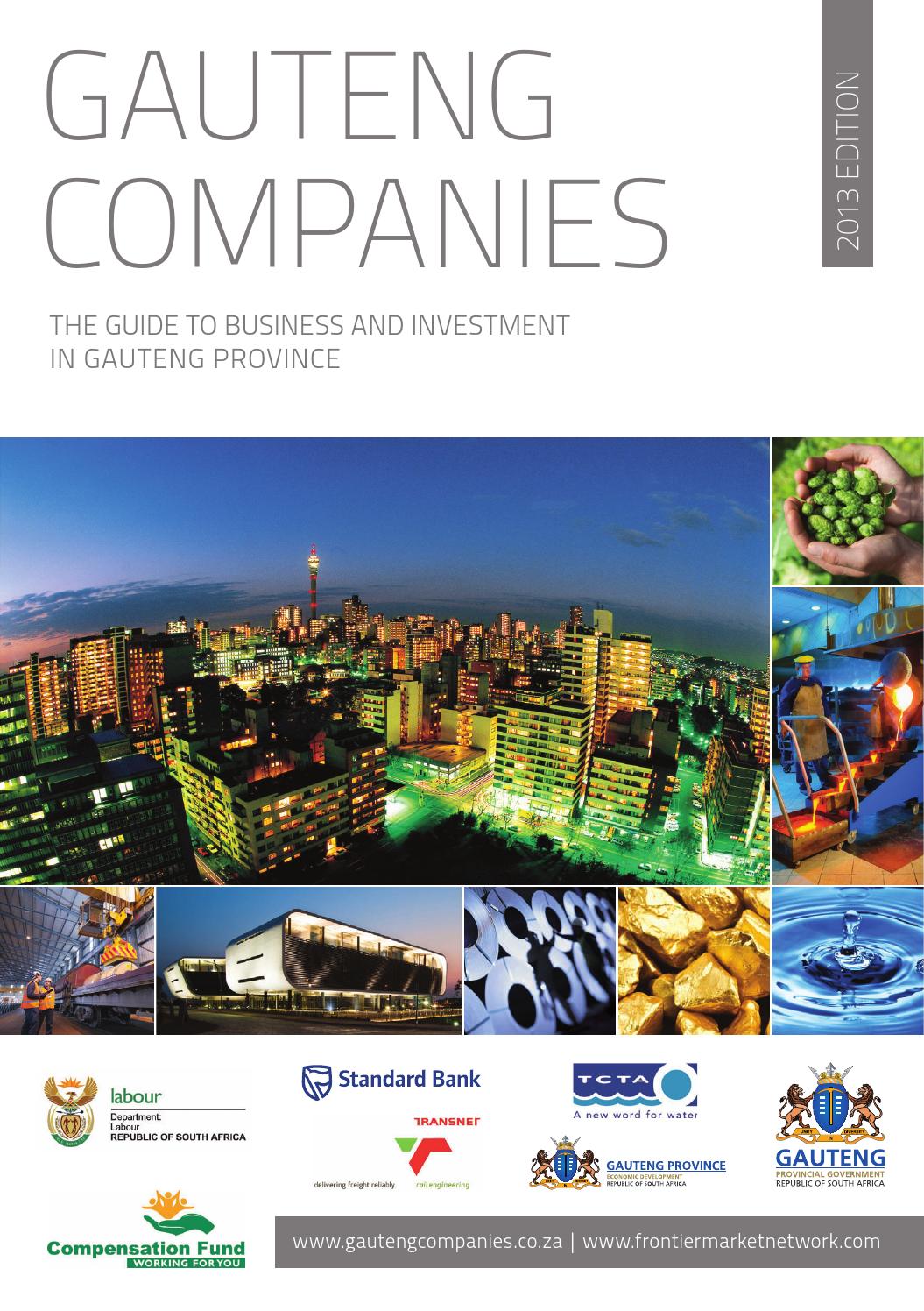 Gauteng Companies 2013 by Global Africa Network Issuu