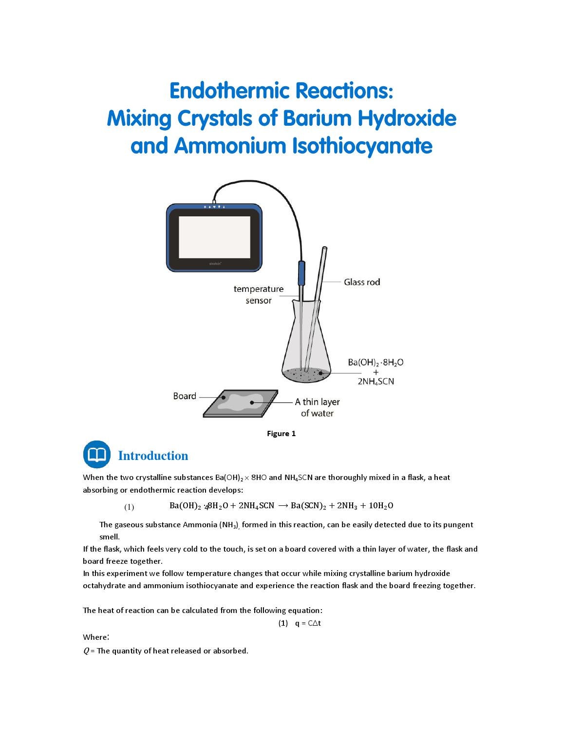 Endothermic reactions barium hydroxide by Fourier Education Issuu