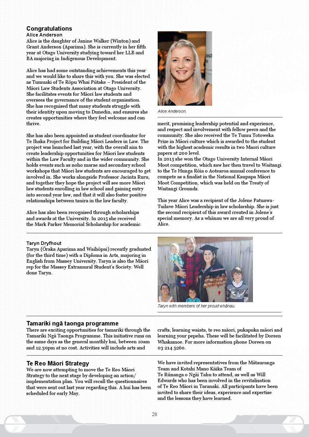 Te Panui Runaka May 2016 by Te Runanga o Ngai Tahu - Issuu