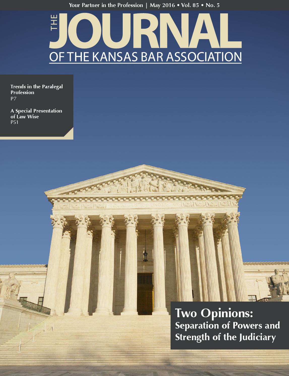 May 2016 Journal by Kansas Bar Association Issuu