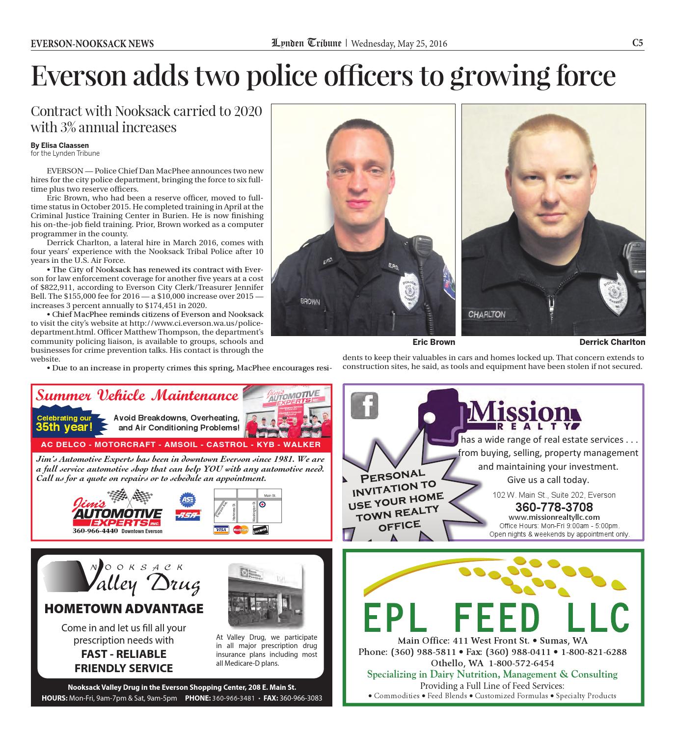 Everson Nooksack News May 2016 by Lynden Tribune Issuu