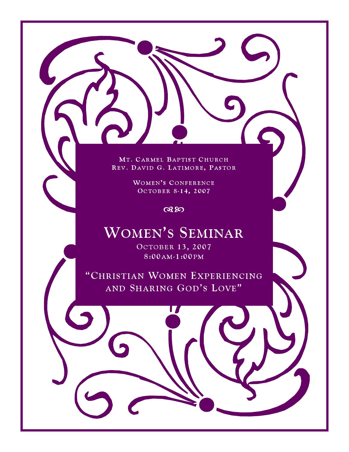 2007 Mt. Carmel Women's Day Program by Telisha Martin "Graphic Design