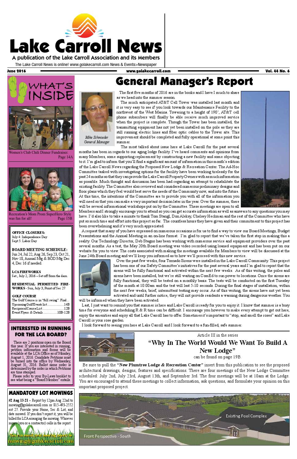 Lake Carroll News June 2016 by Lake Carrol News Issuu
