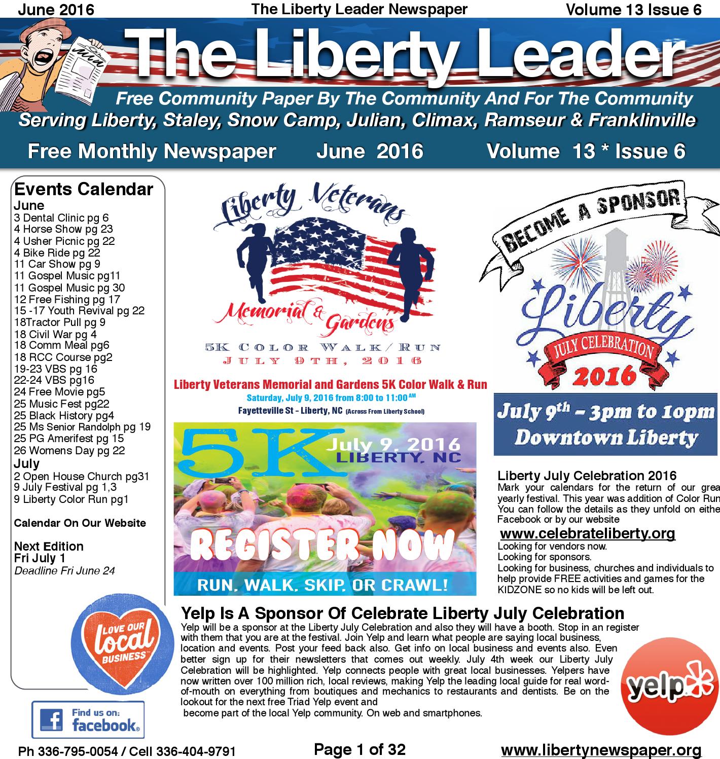 June 2016 Liberty Leader Newspaper by Kevin Bowman Issuu