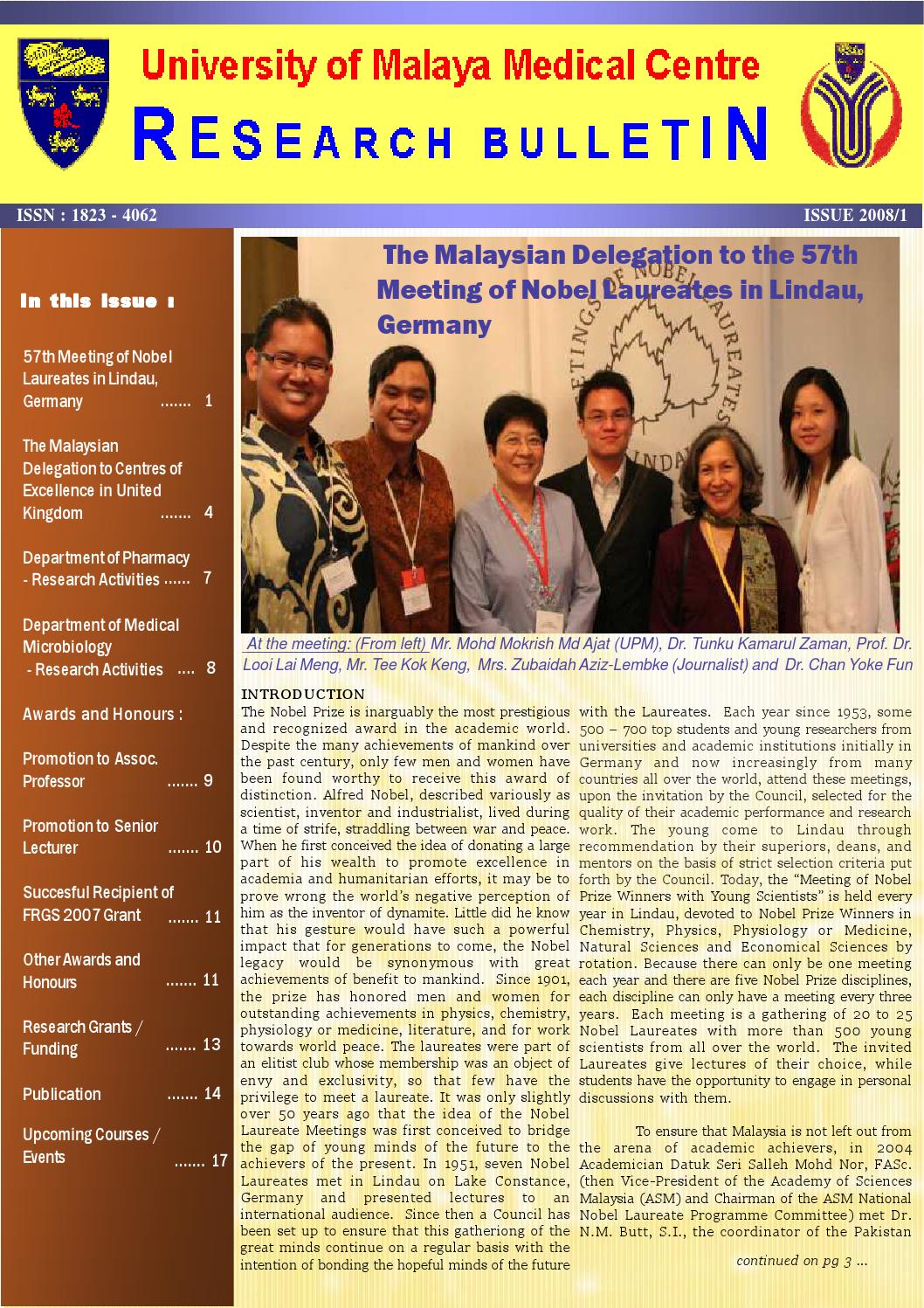 UMMC Research Bulletin 2008/1 by Mokrish Ajat Issuu