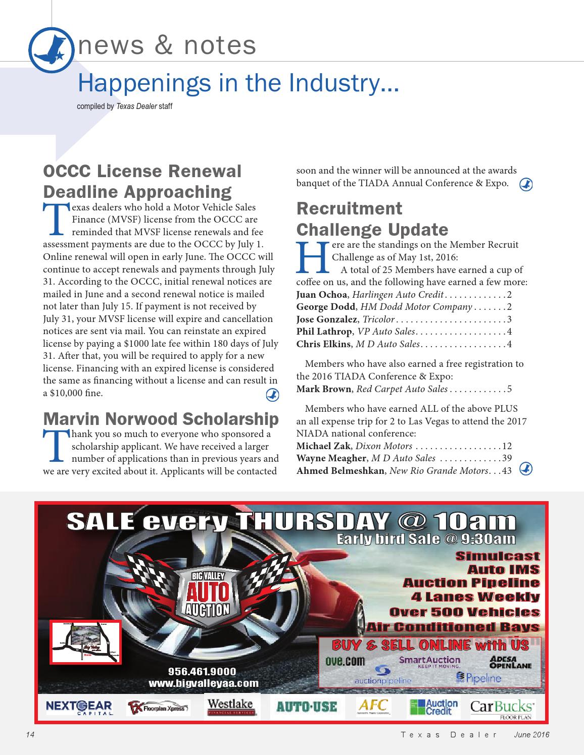 Texas Dealer June 2016 By Texas Independent Auto Dealers