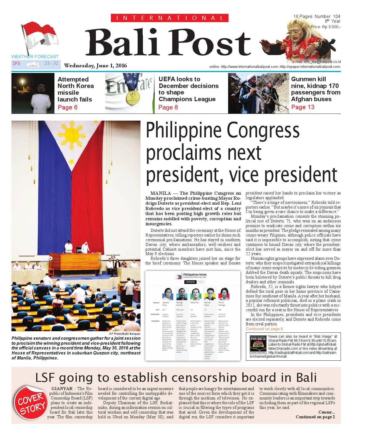 Edisi 01 Juni 2016 | Internasional Bali Post by e-Paper KMB - Issuu