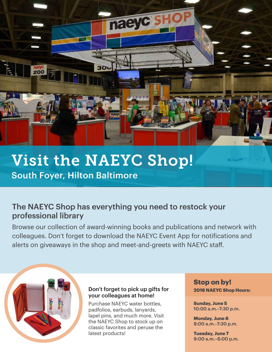 NAEYC 2016 National Institute for Early Childhood Professional Development Final Program by