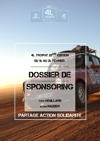 Création d’un dossier de sponsoring