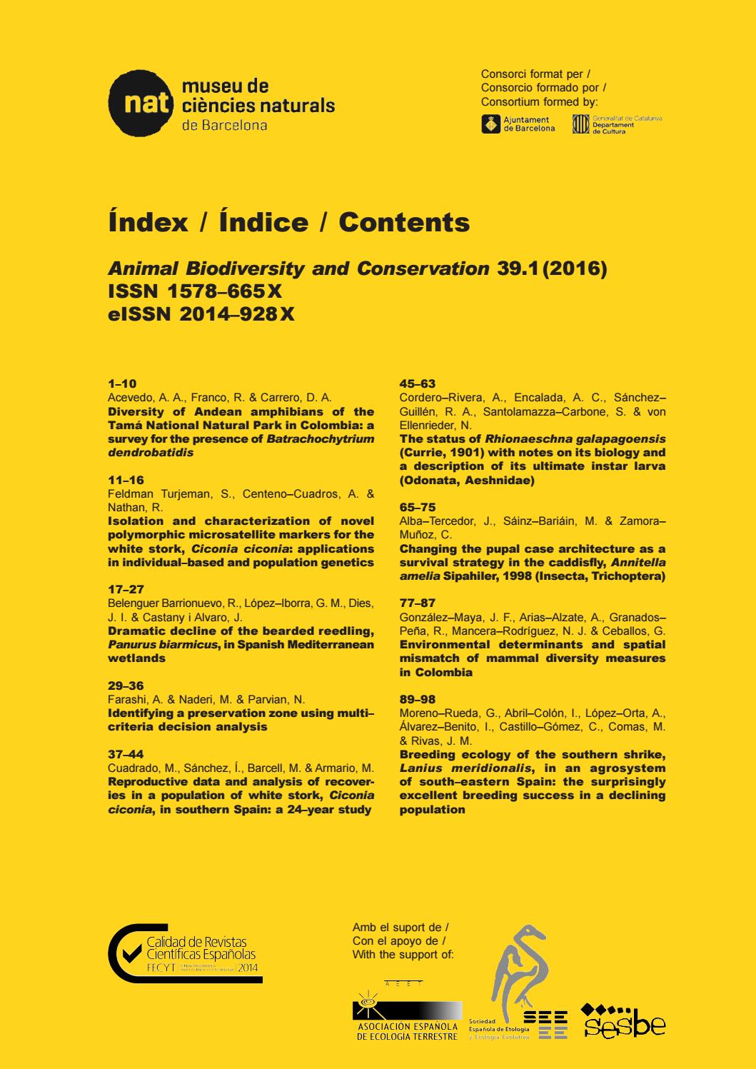 Abc Vol 39 1 2016 By Museu Ciencies Naturals De Barcelona Mcnb Issuu