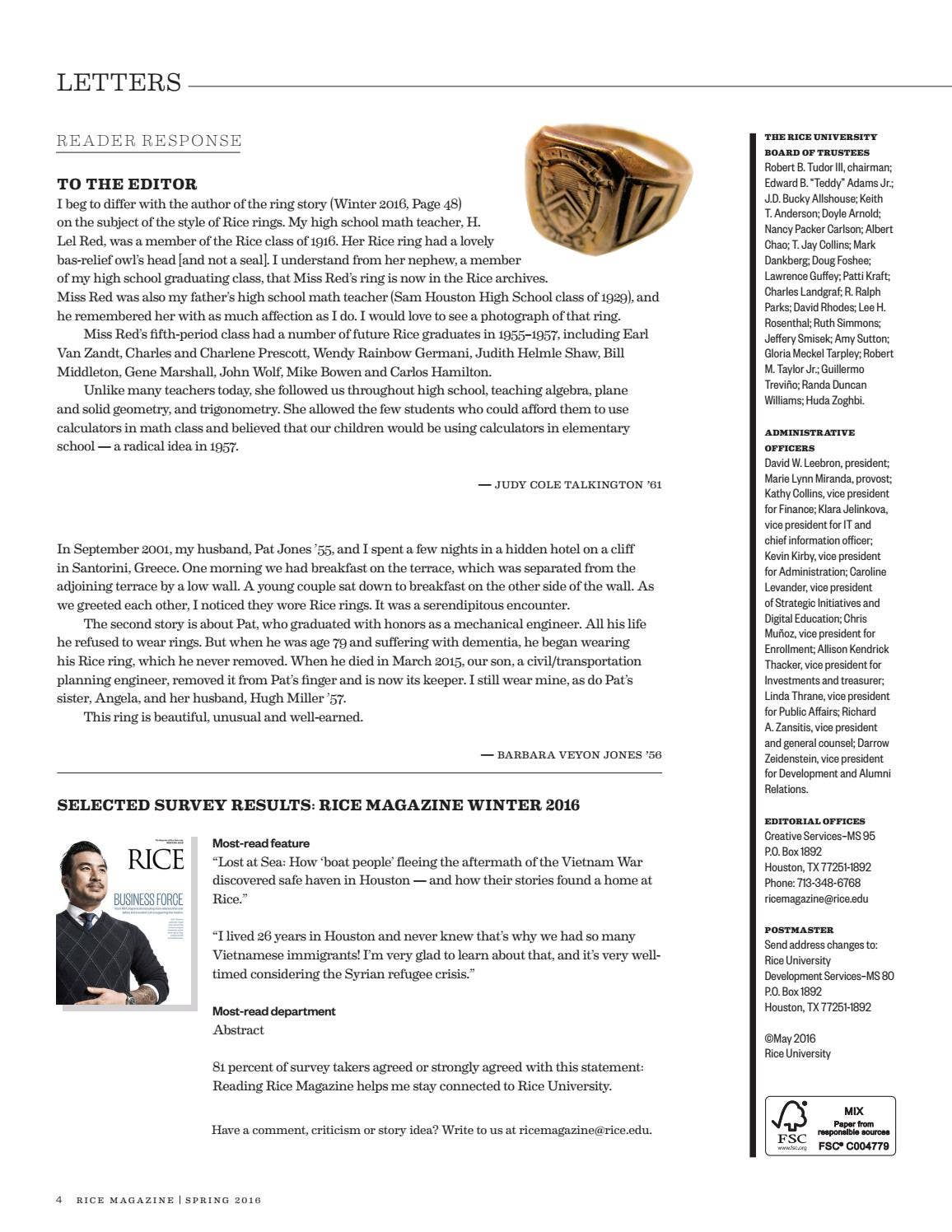 Rice University Spring 2016 by Rice University Issuu