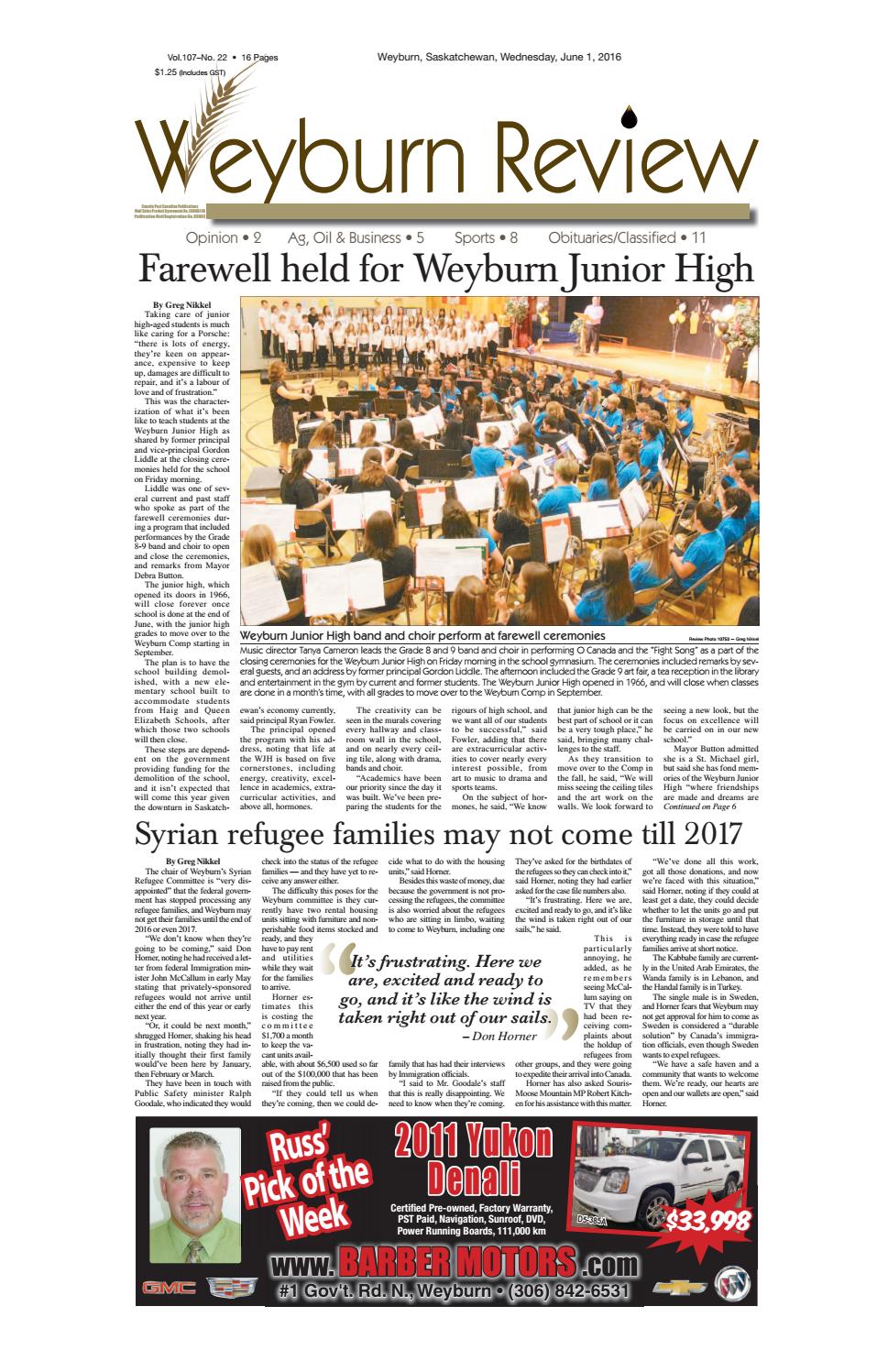 Weyburn Review June 1 2016 By Weyburn Review Issuu