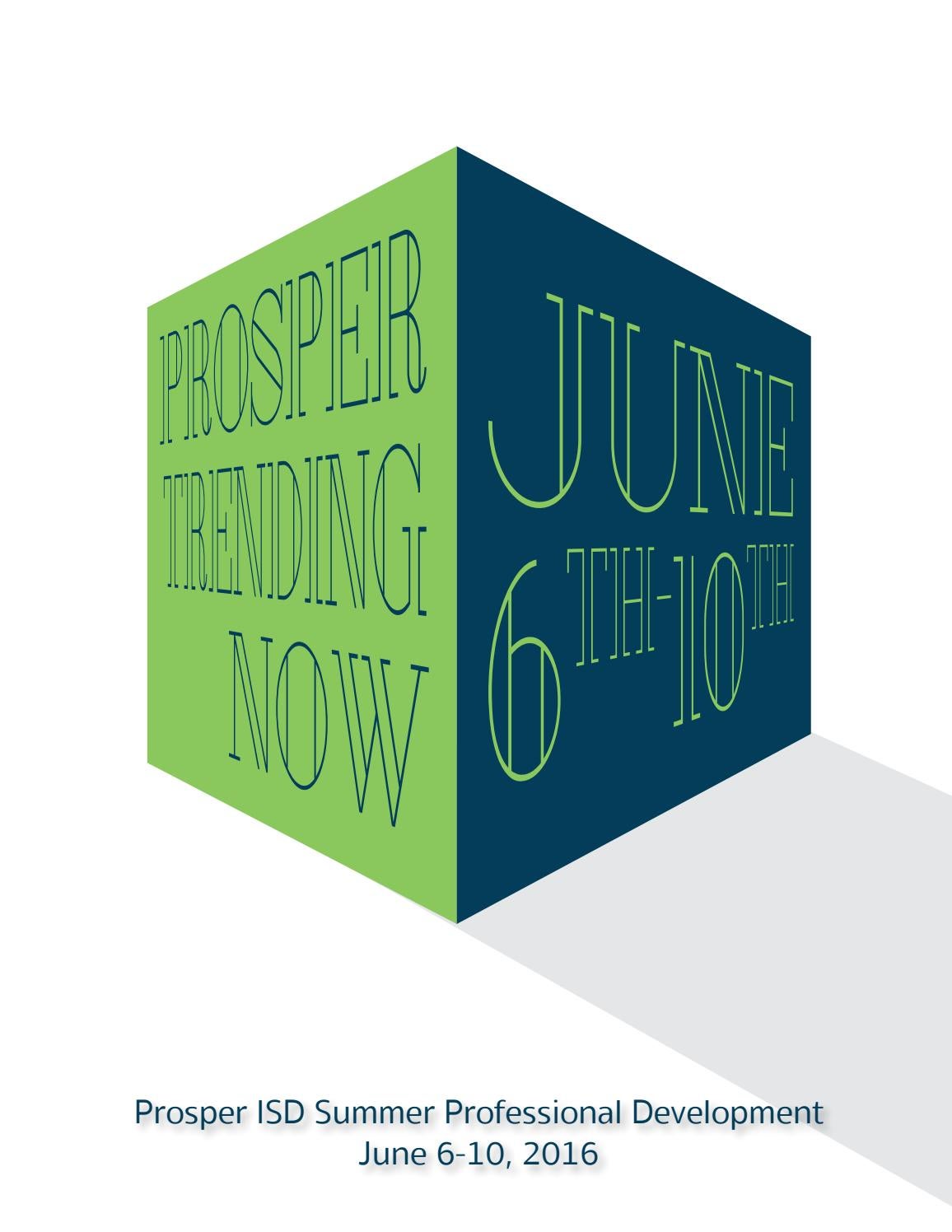 2016 Summer Professional Development by Prosper Independent School
