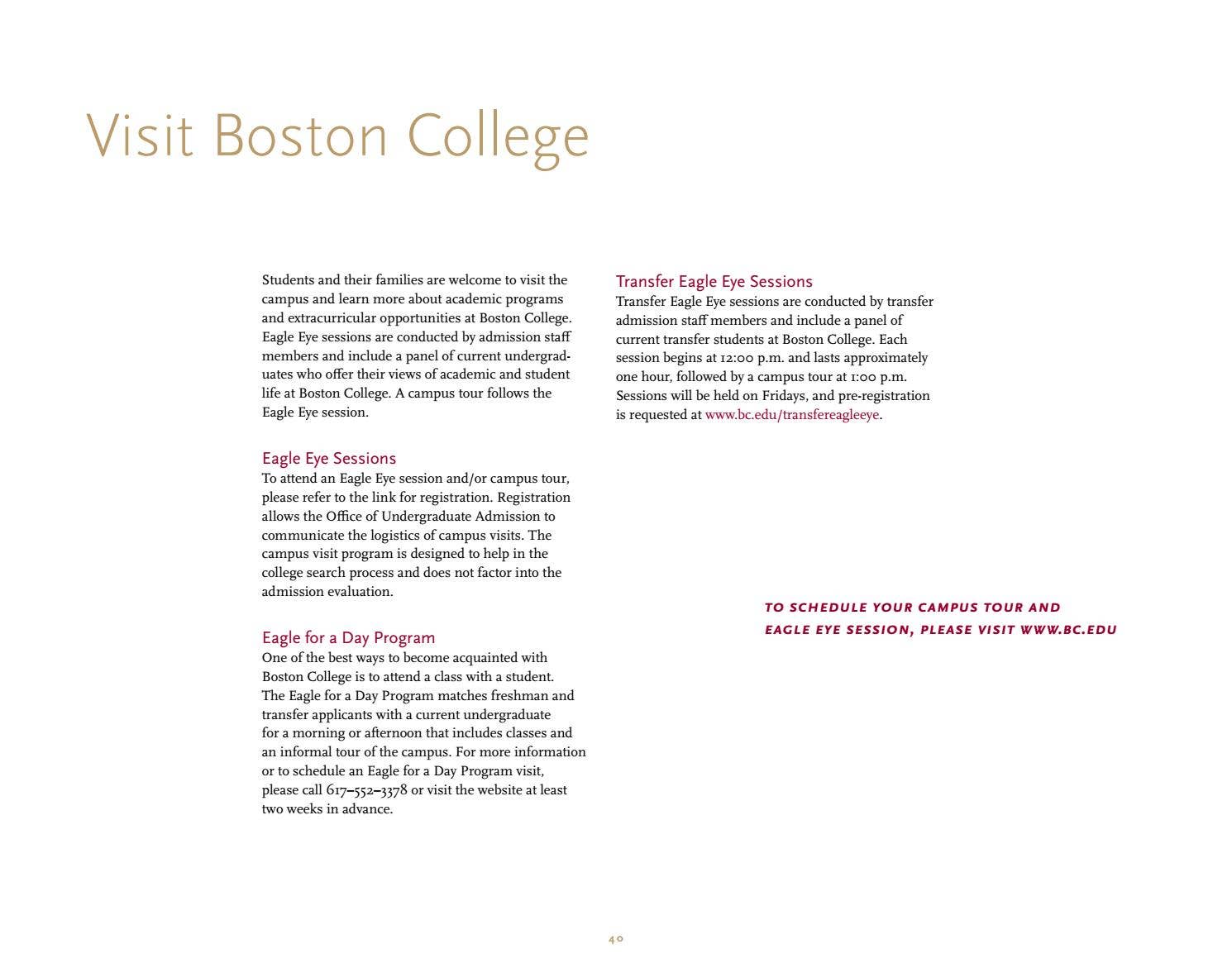 Boston College Undergraduate Admission Bulletin by Boston College Issuu