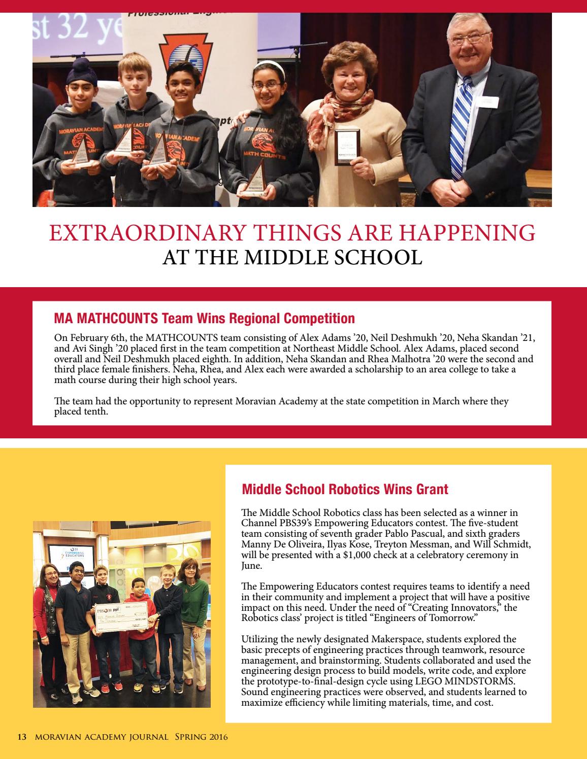 Moravian Academy Journal Spring 2016 by Moravian Academy Issuu