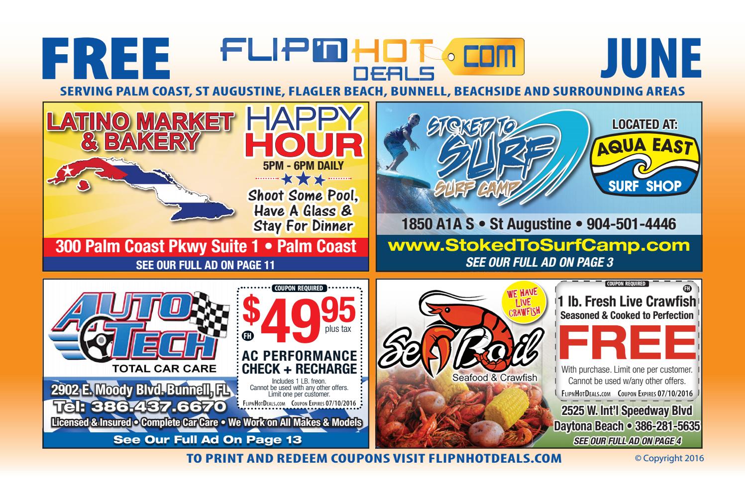 Flip nHot Deals Coupon Book Jun 2016 Palm Coast St Augustine Area By 