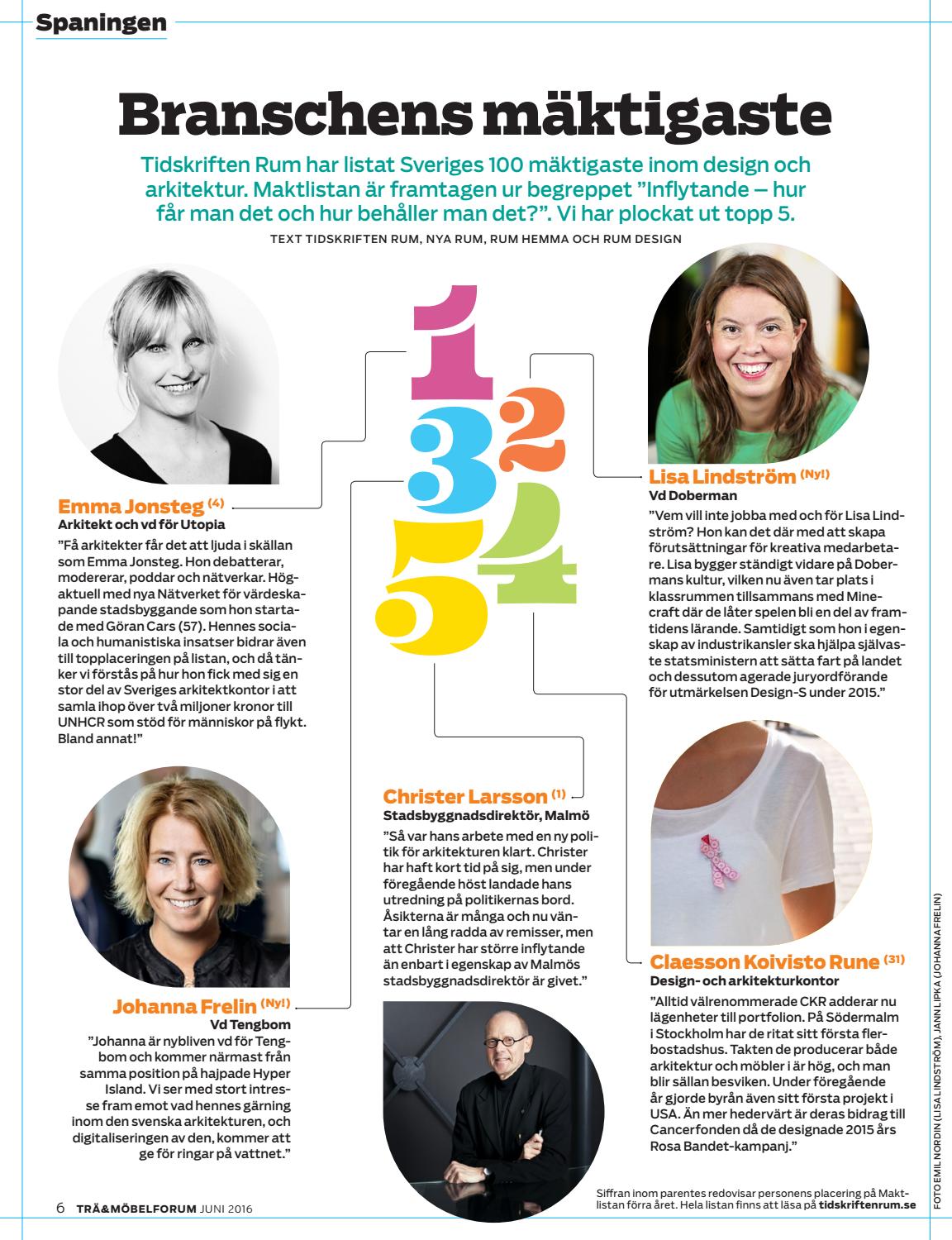 Trä u0026 Möbelforum #3 2016 by Tidningar - Issuu