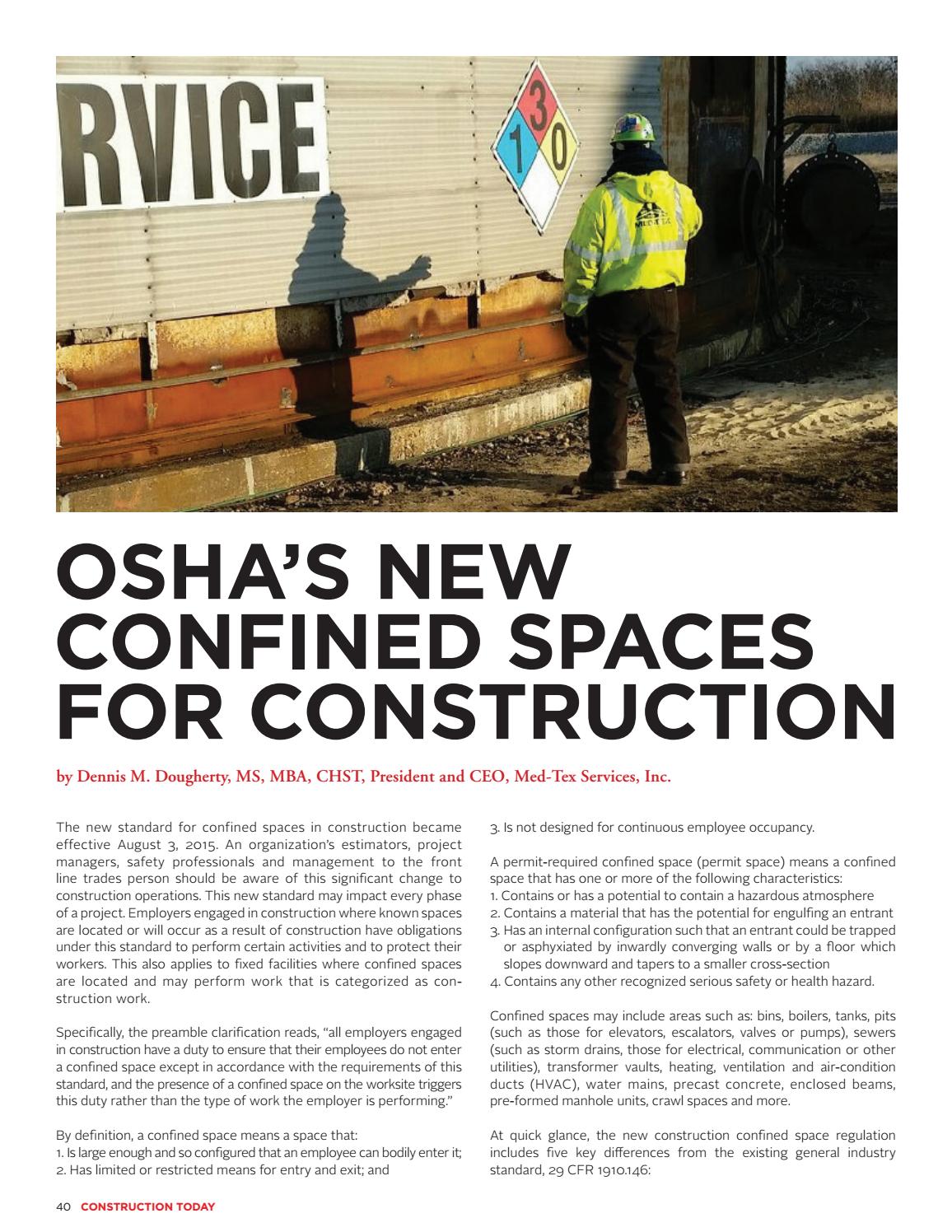 enclosed space definition on Construction Today Issue 2 By General Building Contractors Association Issuu
