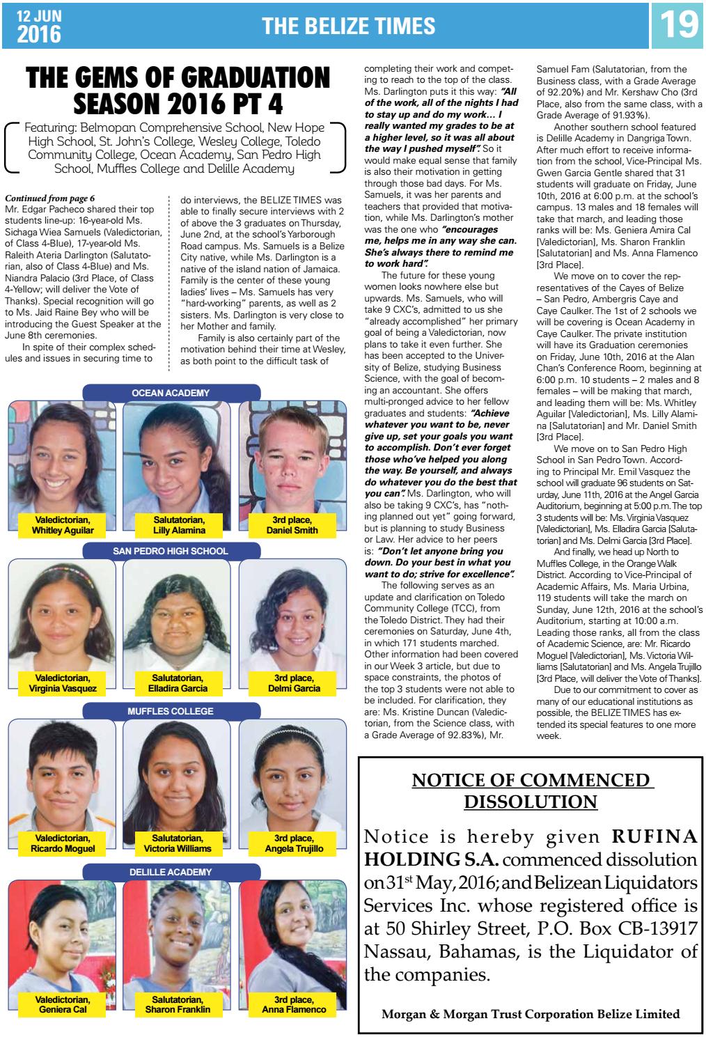 Belize Times June 12, 2016 by Belize Times Press - Issuu
