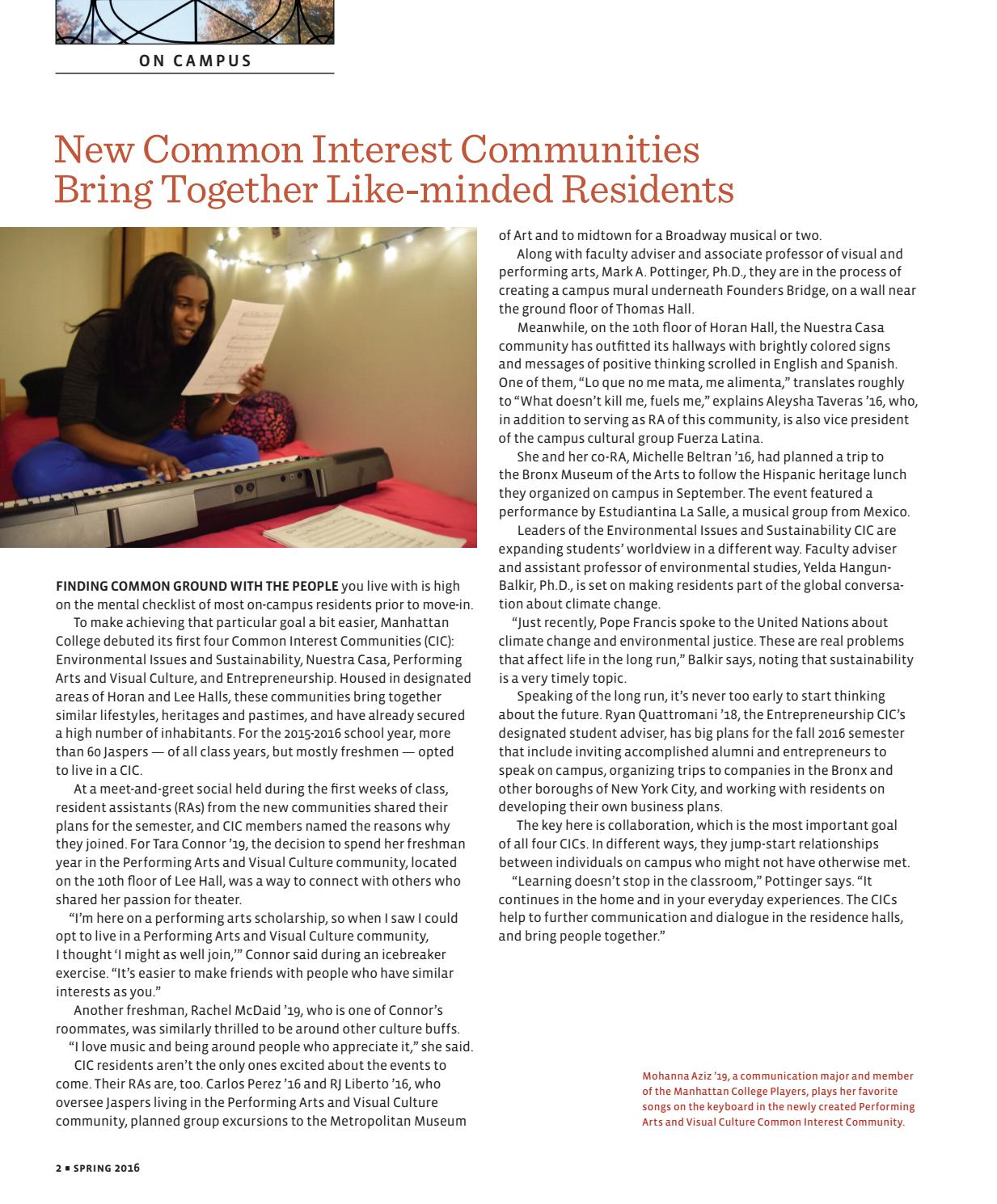 Manhattan College Alumni Magazine Spring 2016 By Manhattan College Issuu