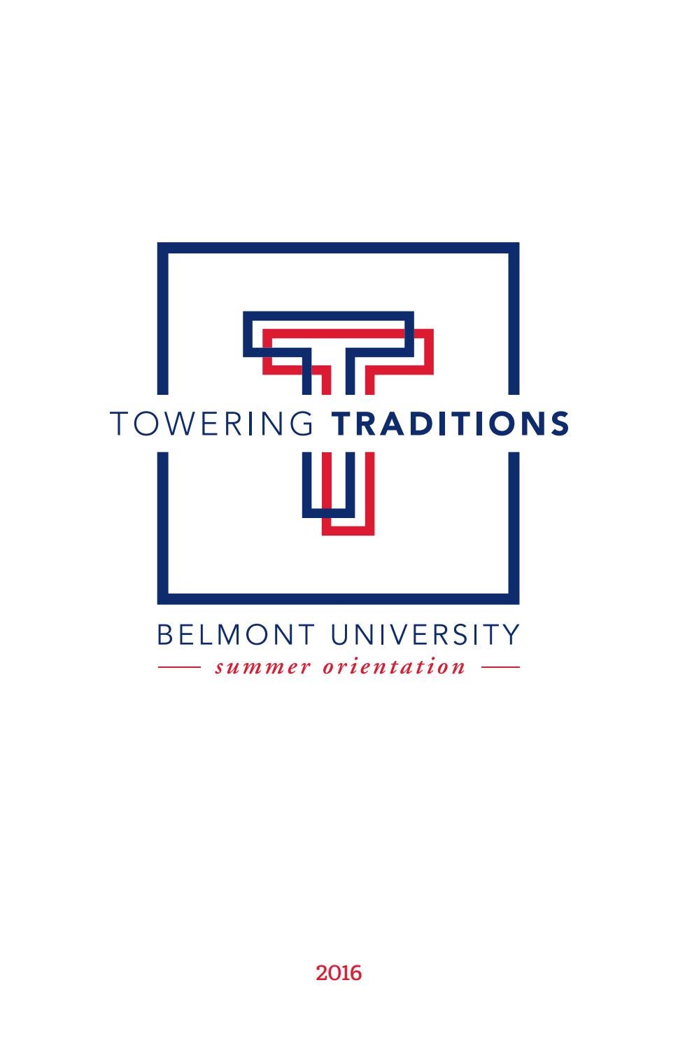 2016 Belmont University Summer Orientation Booklet by Belmont
