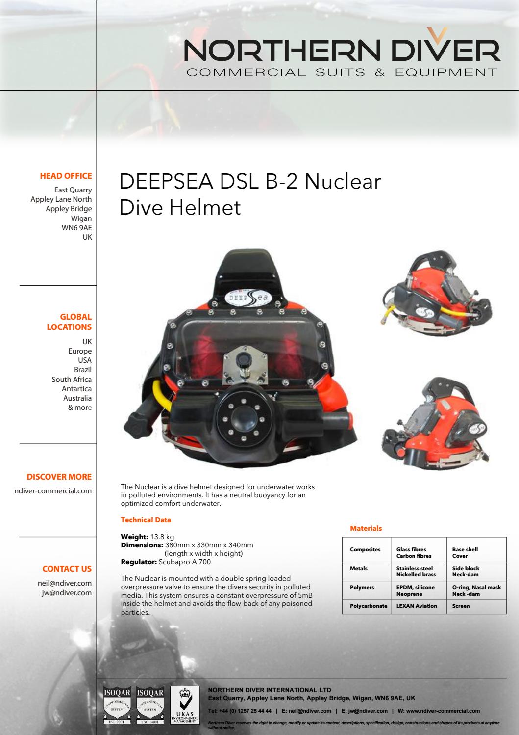Nuclear dive helmet datasheet by Northern Diver UK Issuu