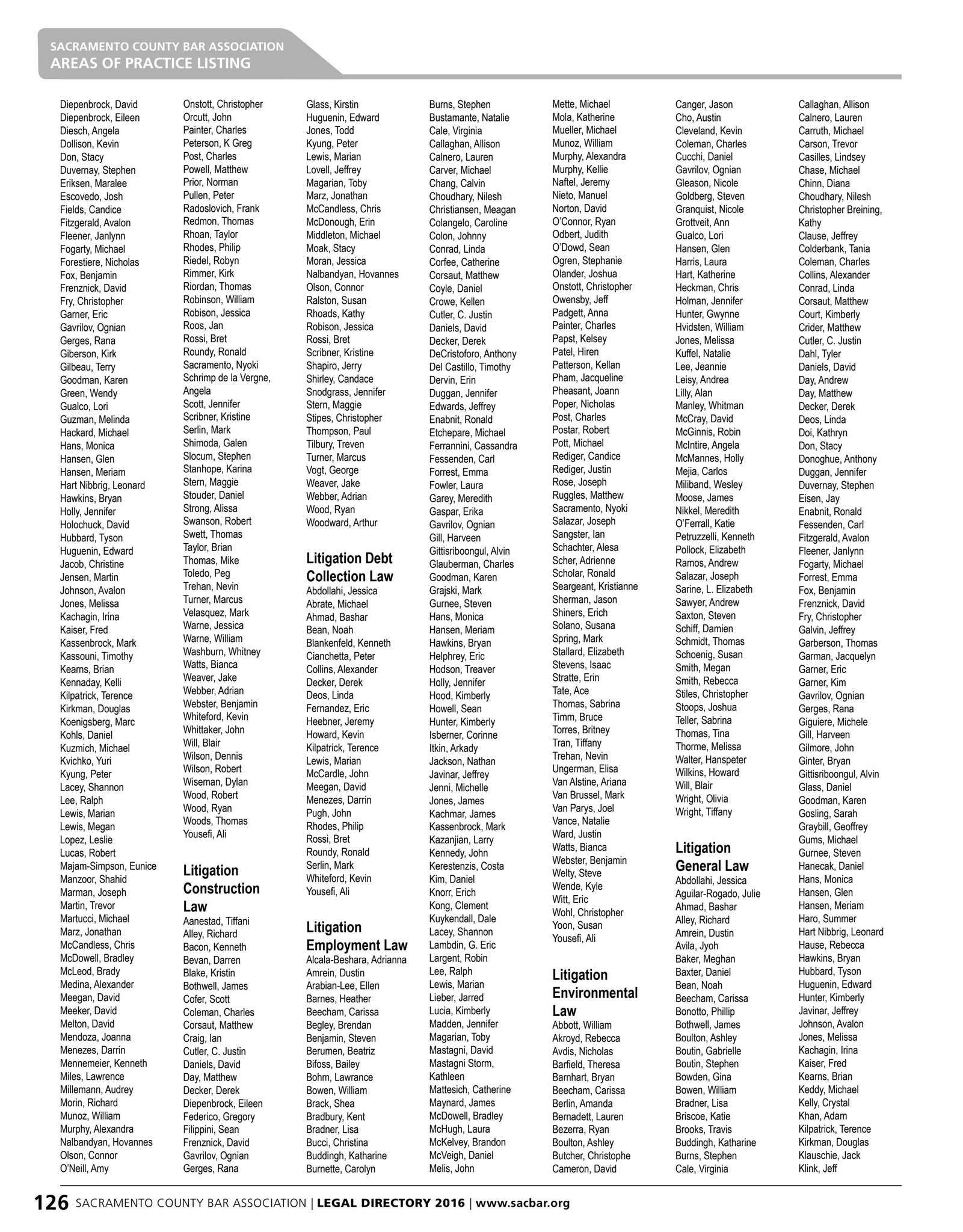 Sacramento County Bar Association Legal Directory 2106 by Sacramento County  Bar Association - Issuu