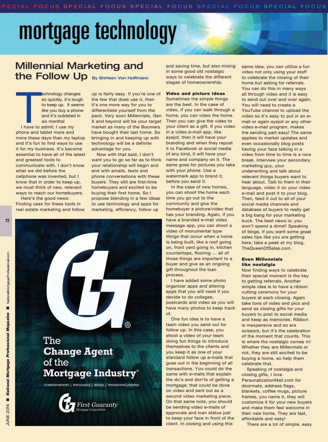 National Mortgage Professional Magazine June 2016 by United Sports