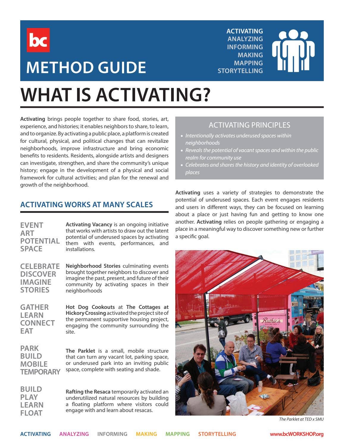 Method Guide: Activating by buildingcommunityWORKSHOP - Issuu