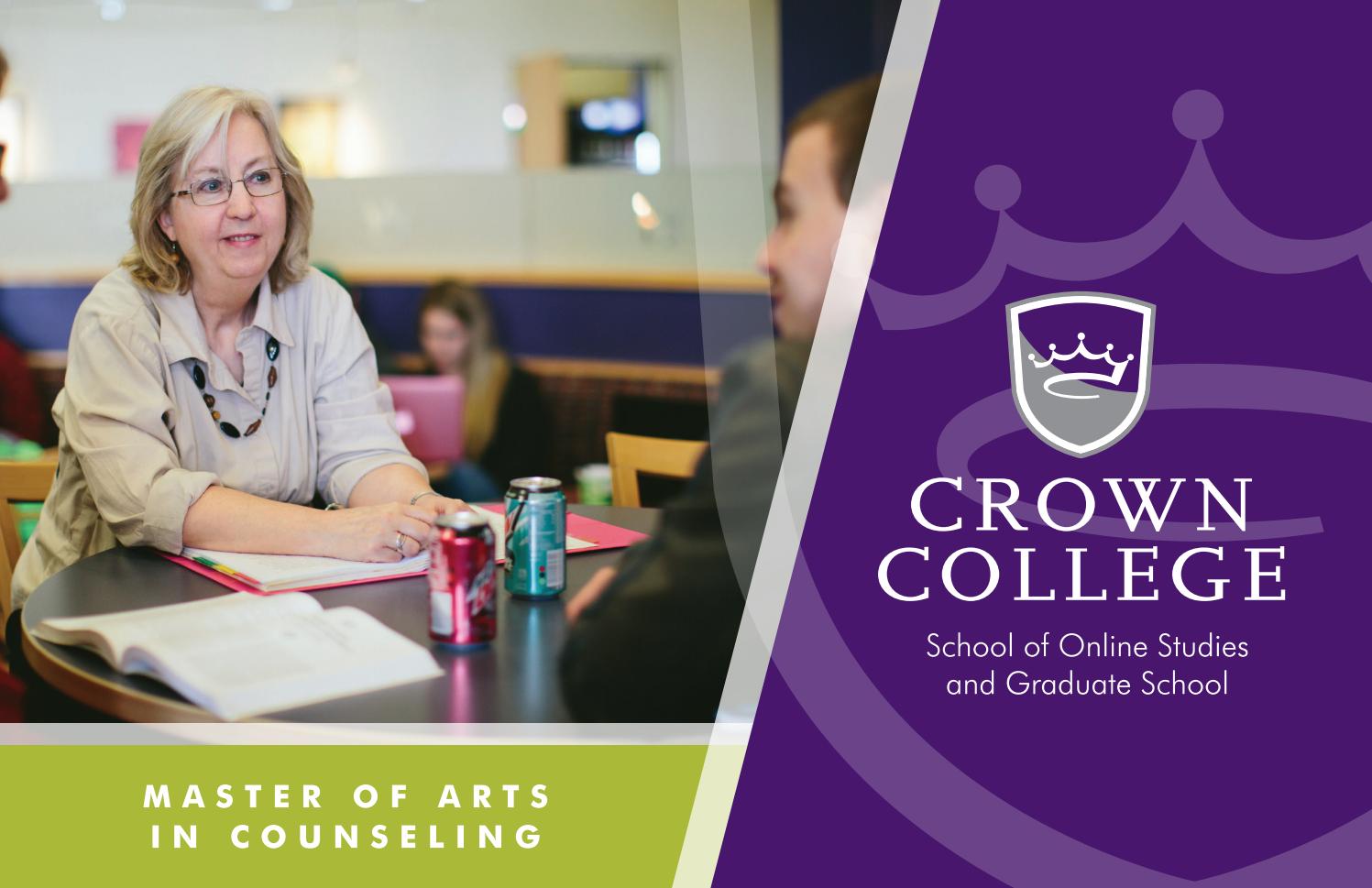 Online Master of Arts in Counseling Crown College by Crown College