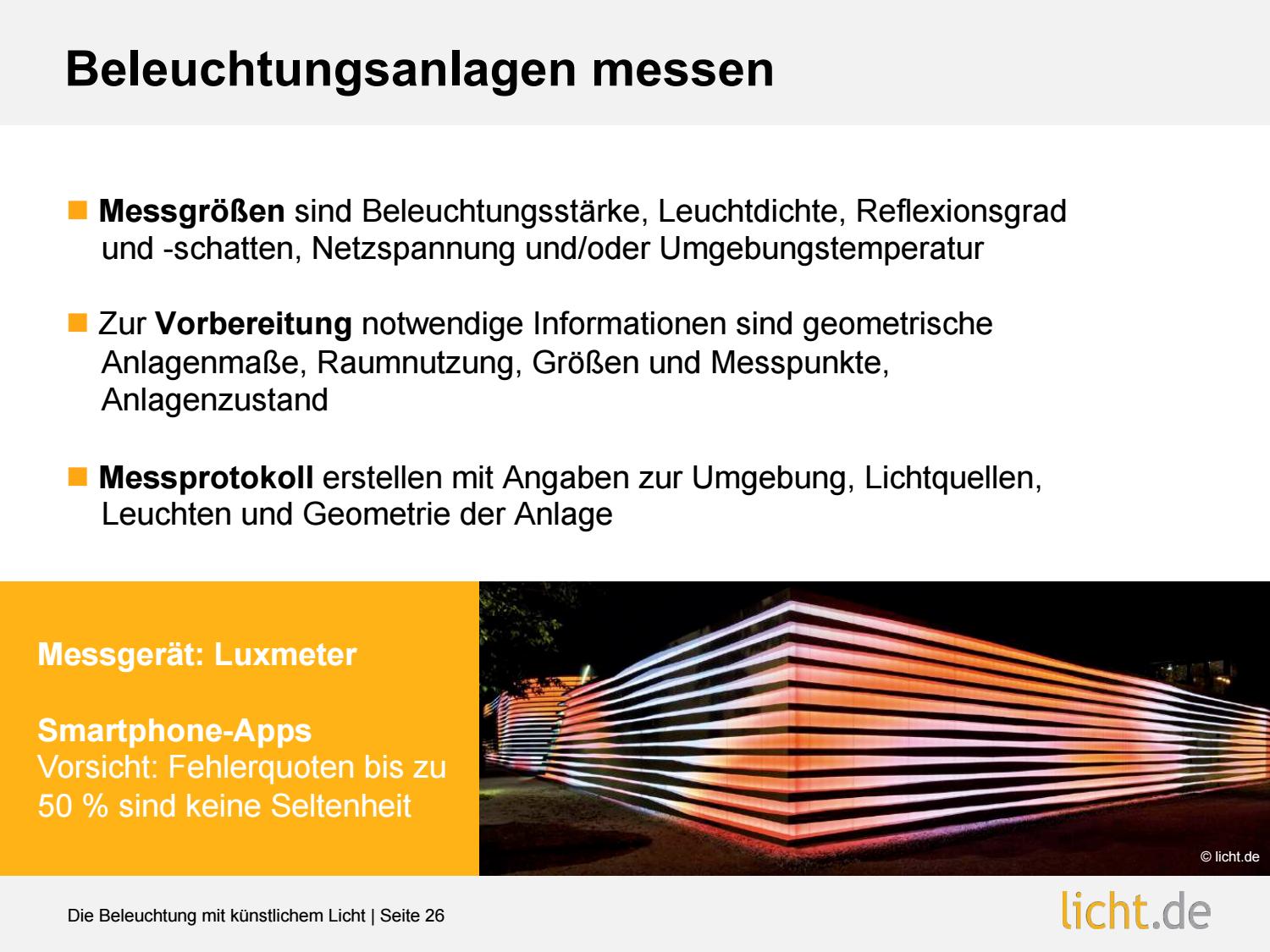Präsentation: Die Beleuchtung mit künstlichem Licht by licht.de - Issuu