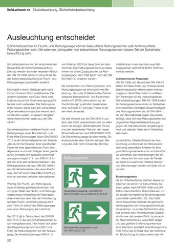 licht.wissen 10 „Notbeleuchtung, Sicherheitsbeleuchtung" 第 22 页
