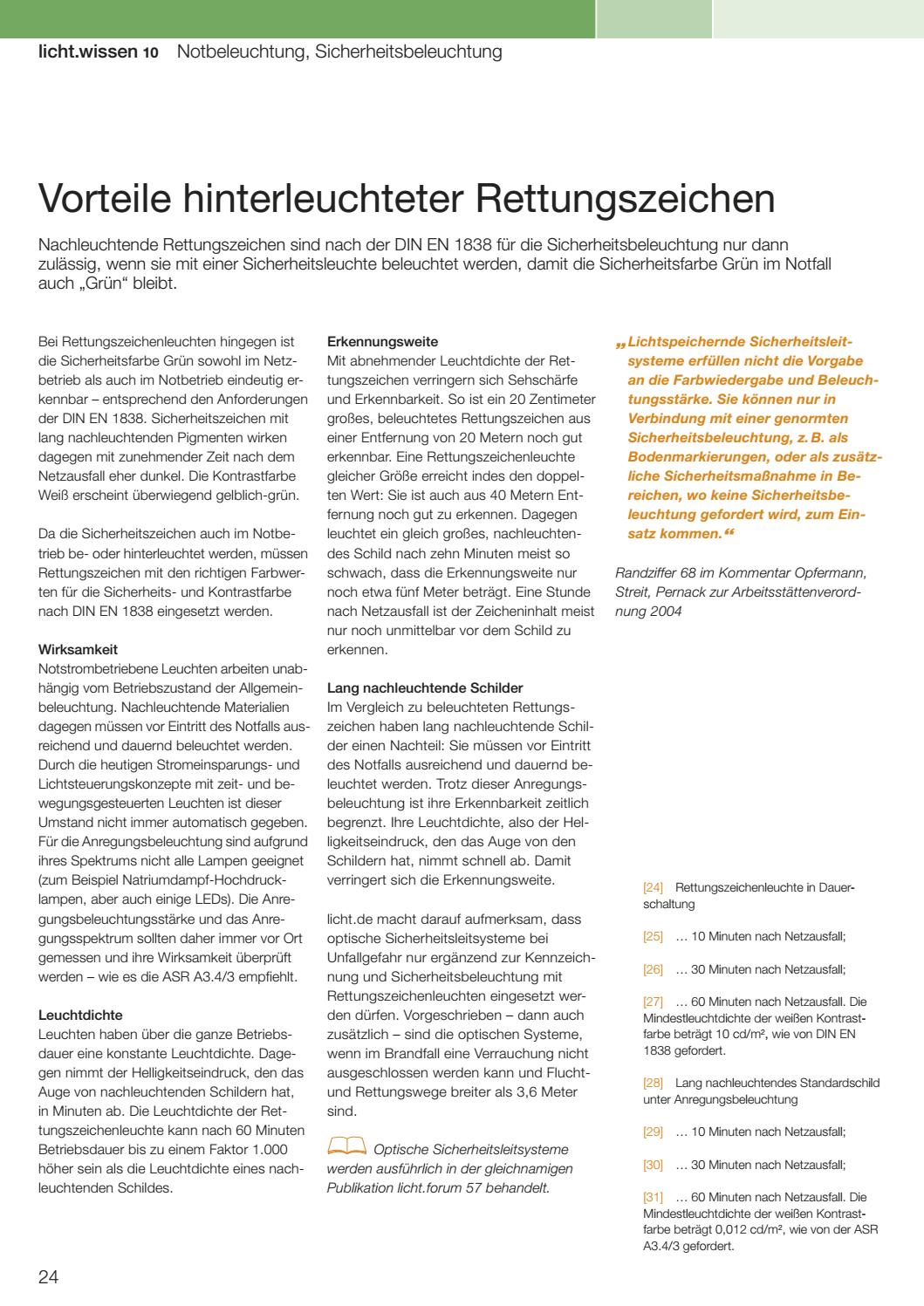 licht.wissen 10 „Notbeleuchtung, Sicherheitsbeleuchtung" by licht.de