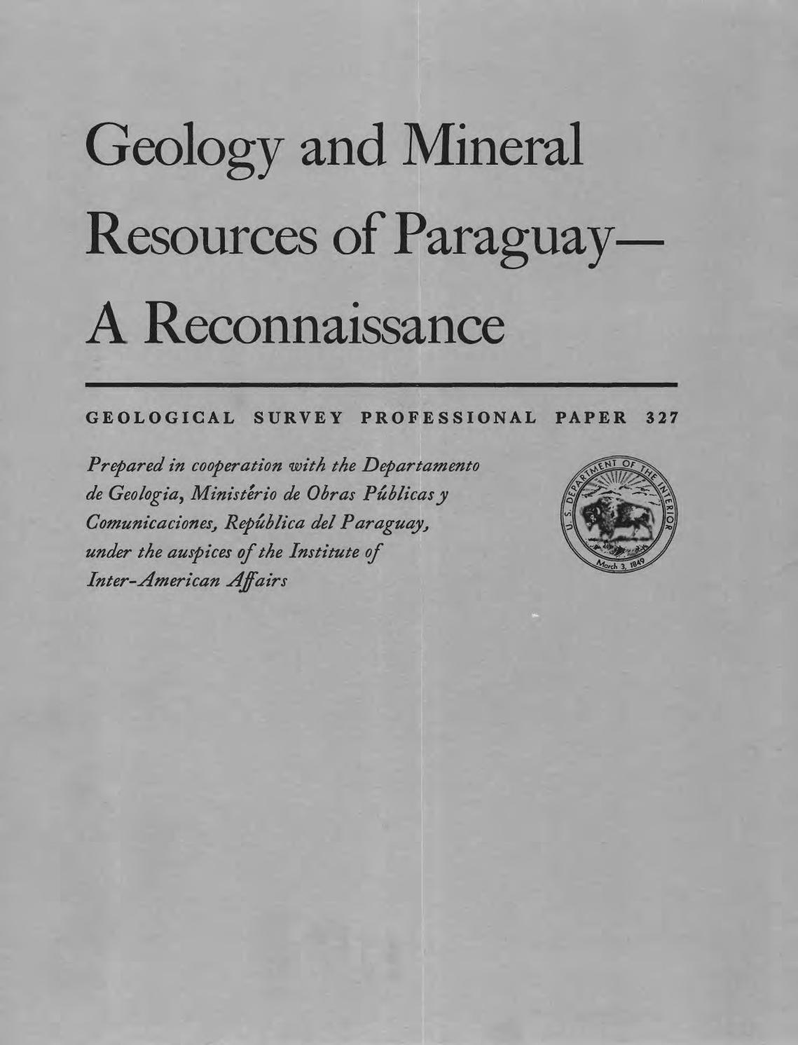 Geology And Mineral Resources Of Paraguay By Finance In Paraguay Issuu
