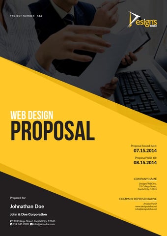 Business proposal cover page